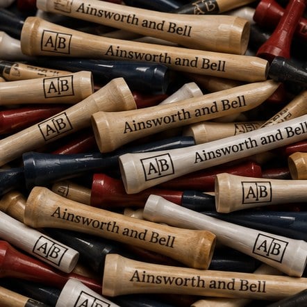 Branded golf tees with logo